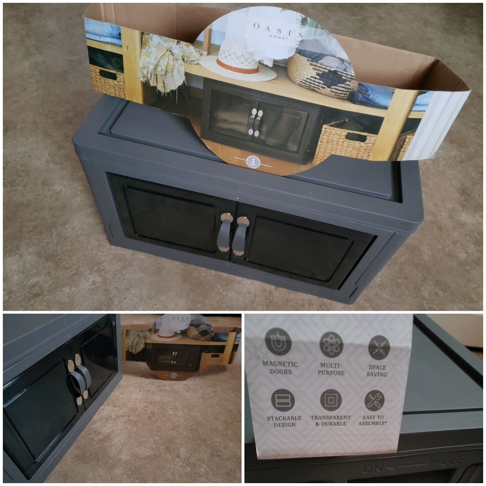 Oasis Charcoal Cabinet with Magnetic Doors